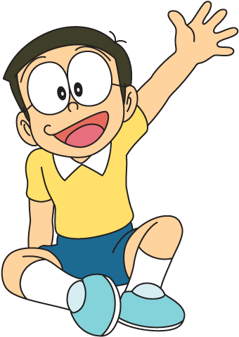 Sitting Image Of Nobita - Nobita Nobi (450x478)