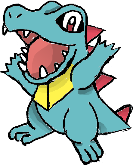 Totodile Drawing By Koolishmew - Drawing (451x554)