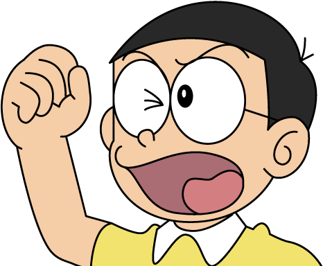 Nobita In Angry Mood - Nobita Doraemon (500x412)