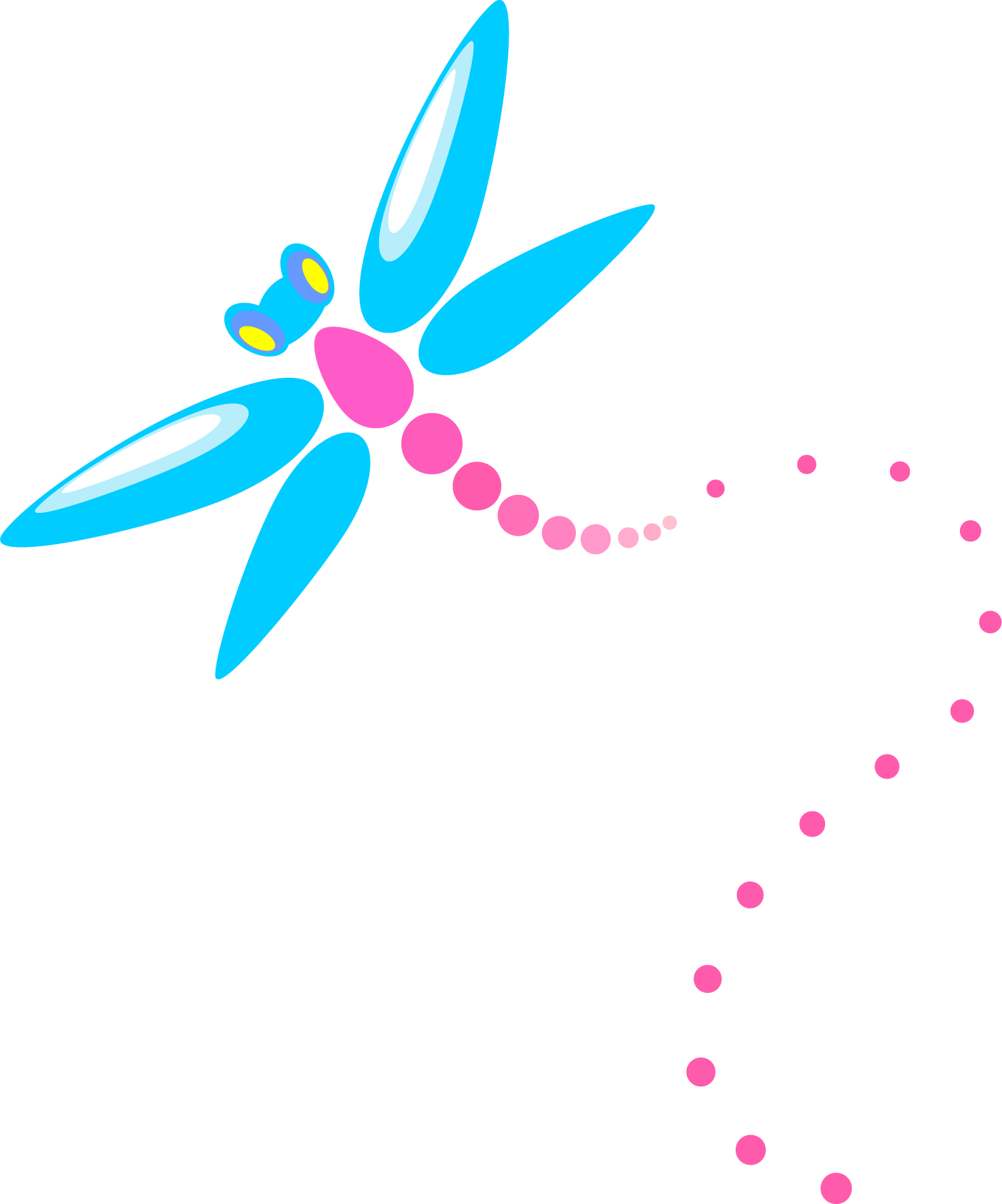 Hand Painted Blue Dragonfly - Hand Painted Blue Dragonfly (1501x1803)