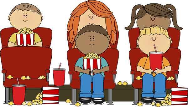 Home » Kids Watching Movie In Theater - Cinema Clipart (600x342)