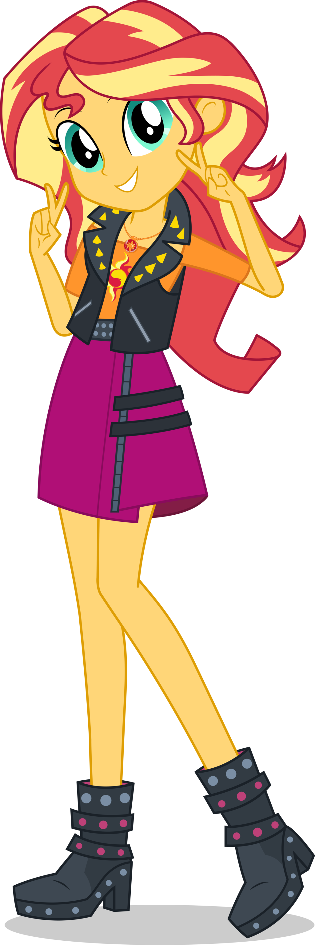 Sunset Shimmer Digital Series Vector By Icantunloveyou - My Little Pony Equestria Girls Sunset Shimmer (1024x3070)