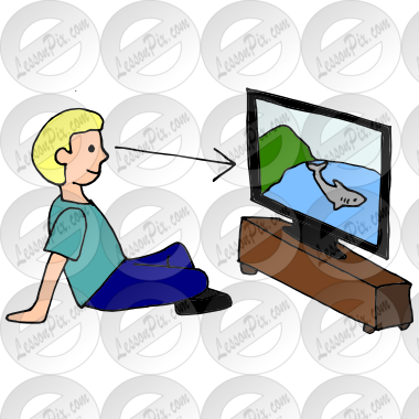 Watch Tv Picture For Classroom / Therapy Clipart - Television (380x380)