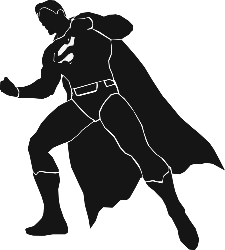 Flying Superhero Silhouette Png Download - Kombat Vs Dc Universe Superman (900x999)