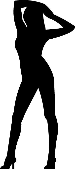 We See Both Of These Silhouettes All The Time And We - Naked Woman Silhouette Png (302x674)