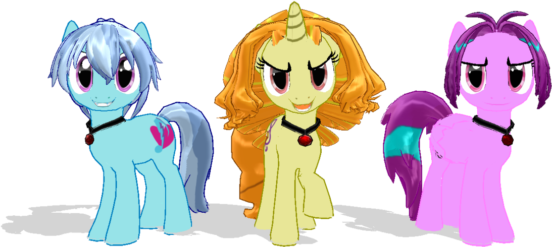 The Dazzlings By Zoroark67 - Mikumikudance (1153x692)