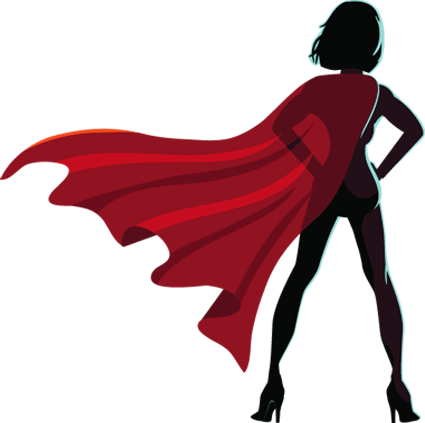 Invisible Resources - Super Woman Silhouette Png (425x423)