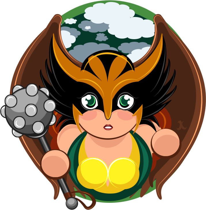 Hawkgirl Souperheroesvillains By Jco Design - Cartoon (758x745)