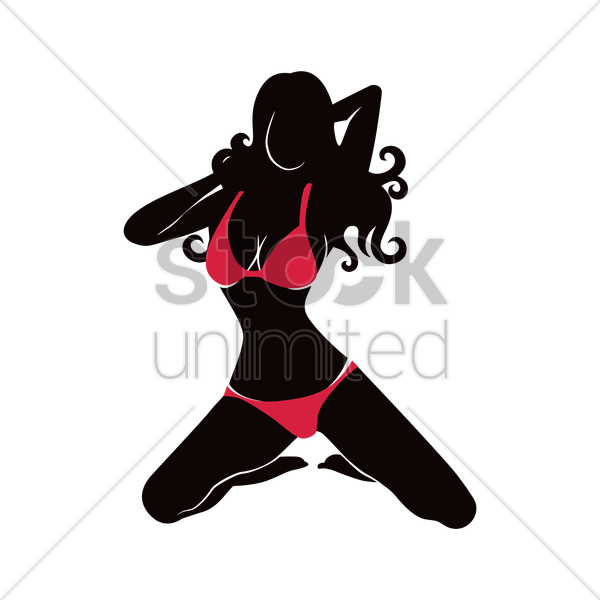 Free Hot Woman Silhouette Vector Image - Woman (600x600)