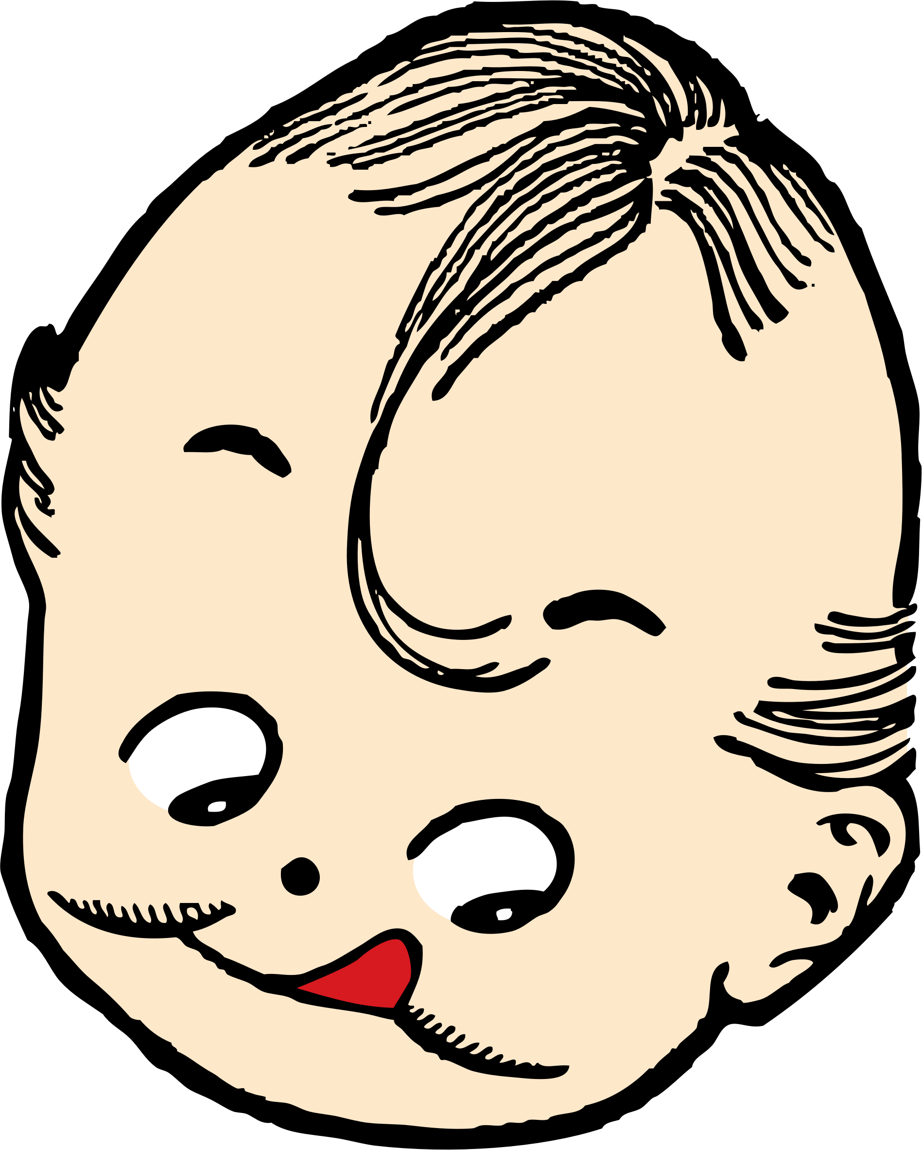 Hungry Baby By Johnny Automatic Clipart - Desenho Lambendo Os Beiços (1897x2365)