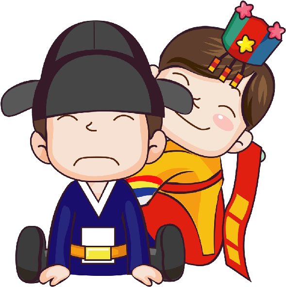 Cute Asian Baby Cartoon Clip Art Images On A Transparent - Korean Clipart (600x600)
