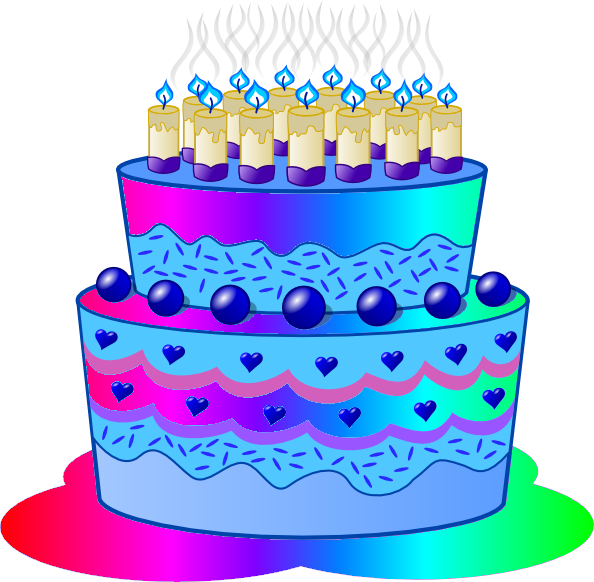 Birthday Cake Clip Art Free Clipart Images 5 - Editable Birthday Invitations Templates (594x582)