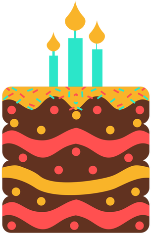 Three Candles Birthday Cake Transparent Png - Velas De Cumpleaños Png (512x512)