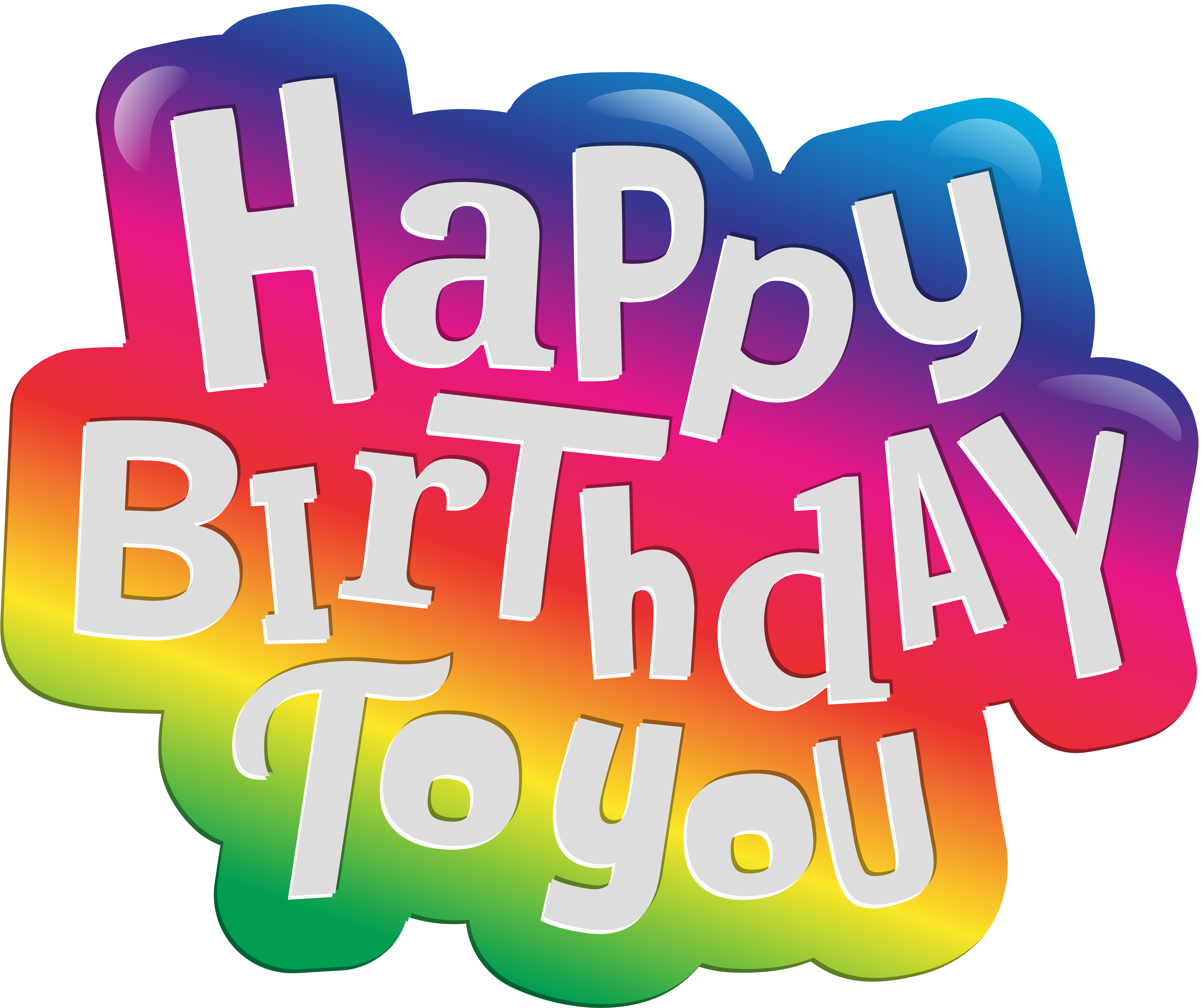 Happy Birthday To You Clip Art Png Image - Happy Birthday To You Clip Art Png Image (8000x6674)