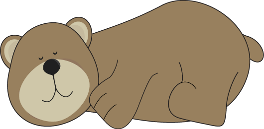 Bear Sleeping Clip Art - Sleeping Bear Clip Art (530x260)