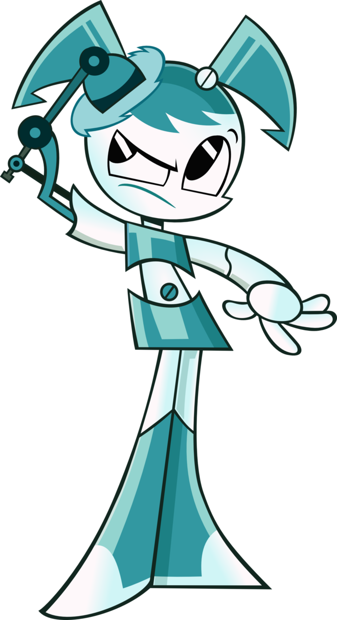 Cartoon, Girl, And Robot Image - My Life As A Teenage Robot Png (659x1211)