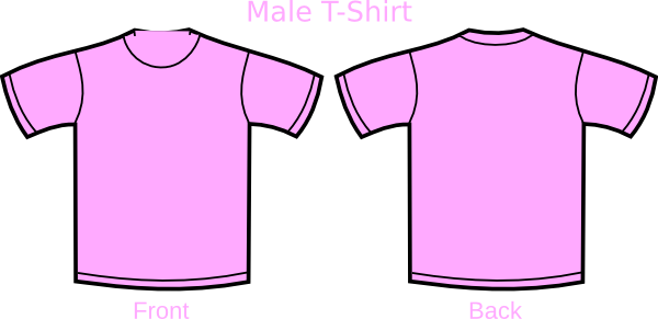Light T-shirt Clip Art At Clker - Polo T Shirt Template (600x291)