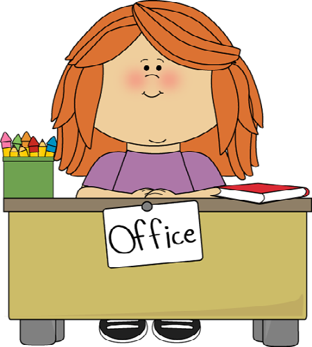 School Secretary - School Office Clipart (450x500)