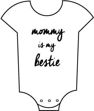 "mommy Is My Bestie" Babygrow - Americanflat Motivated Its Monday But That's Okay Framed (369x369)