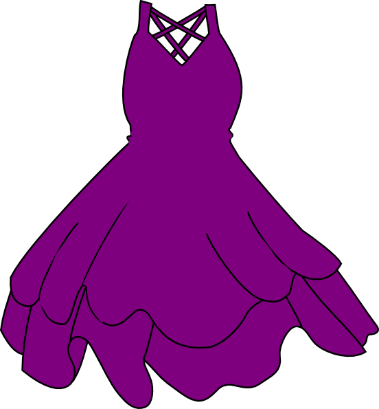 Mauve Clipart Baby Clothes - Black Dress Clip Art (552x595)