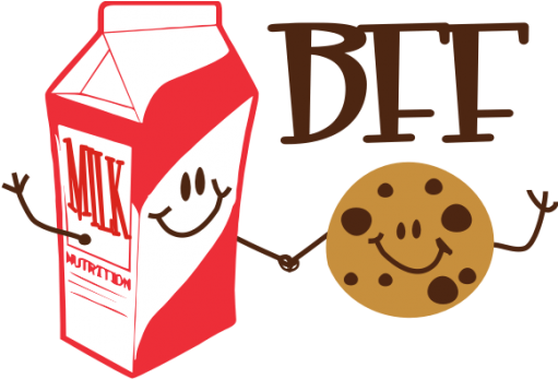 Milk & Cookie Baby One Piece, Toddler T Shirt - Cookie And Milk Bff (580x394)