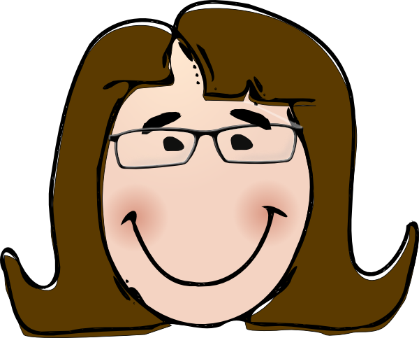 Woman With Glasses Clip Art At Clker - Lady Clip Art (600x483)