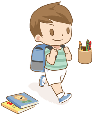 School Begins August 13th, - First Day School Cartoon (365x399)