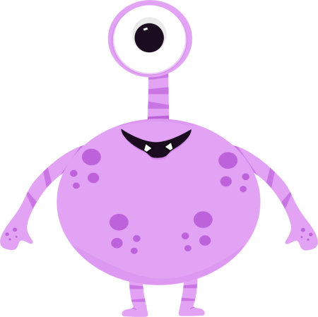 Monster Clip Art To Color Free Clipart Images - One Eyed Monster Cartoon (450x449)
