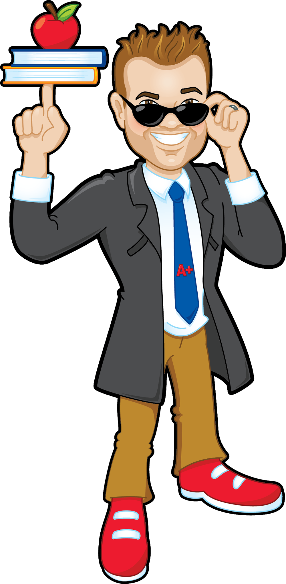 Mr Funky Teacher, Nicholas Kleve, Caricature - Cartoon (1000x2041)