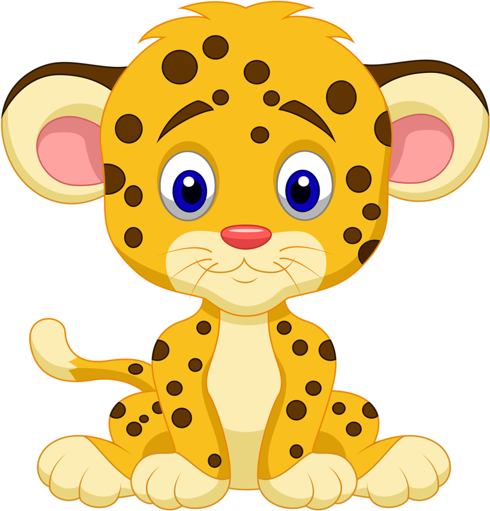 Jungle Clipartcute Clipartclipart Babysmall - Imagen De Un Leopardo Animado (1014x1024)