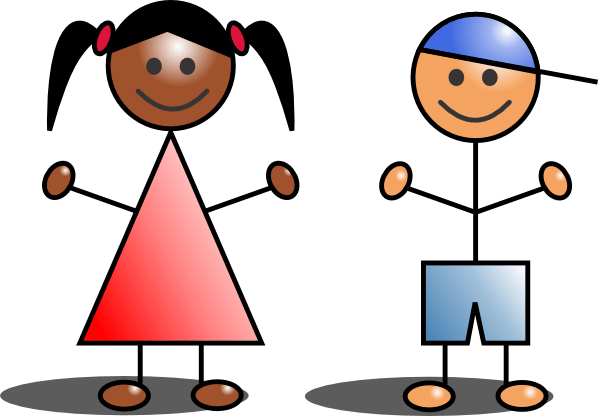 Image Result For Stick Figures Clip Art Free Download - Stick Figures Girl And Boy (600x416)