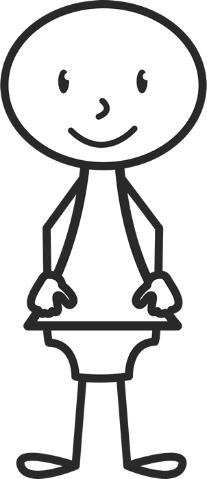 Stick Figure Newborn Baby Stamp - Berlin Traffic Light Man (302x700)