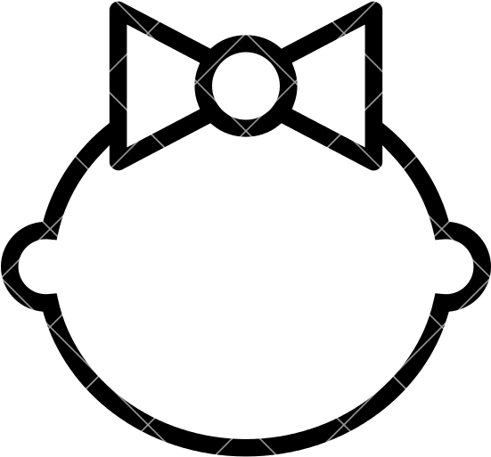 Baby Girl Outline - Baby Girl Outline (550x550)