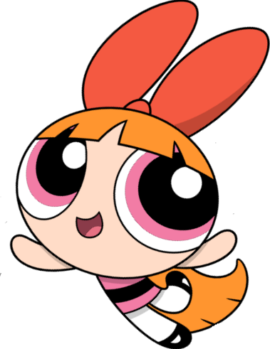 Blossom (transparent) - Powerpuff Girls Birthday Cake Topper Set Featuring (379x491)