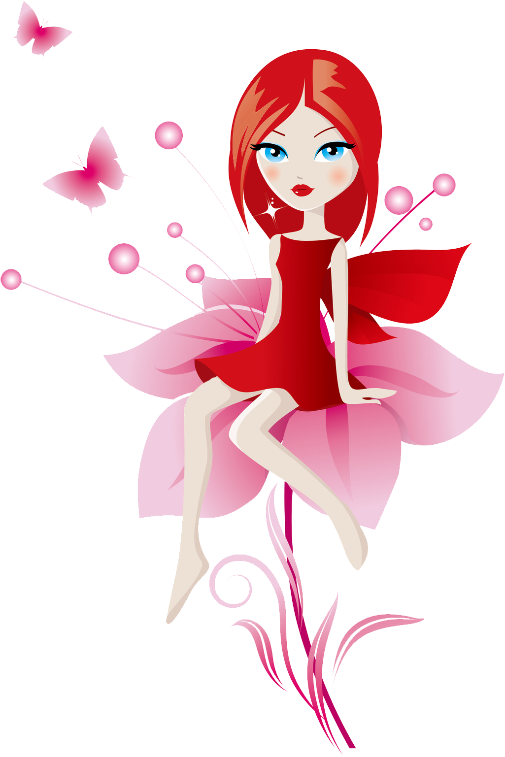 Cartoon Beautiful Flower Fairy - Cartoon Beautiful Flower Fairy (1284x1926)