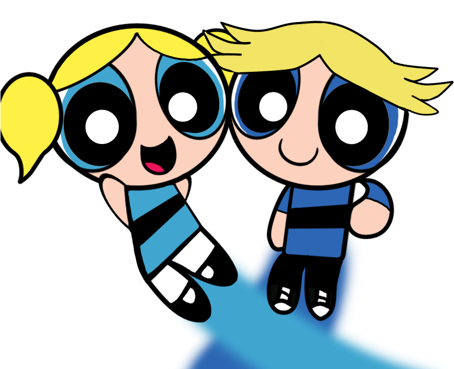 Bubbles Powerpuff - Powerpuff Girls Bubbles And Boomer (1000x800)