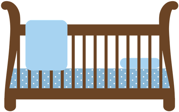 Grávida E Bebê - Baby Crib Clip Art (650x440)