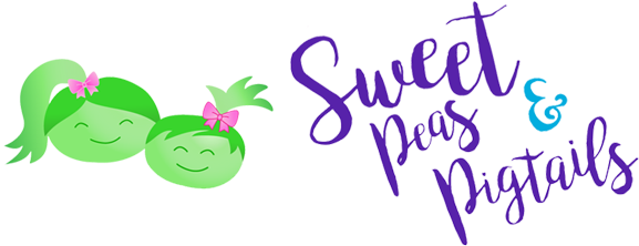 Sweet Peas And Pigtails - 24 Round Wedding Sticker Label, Love Is Sweet 1, Wedding (576x232)