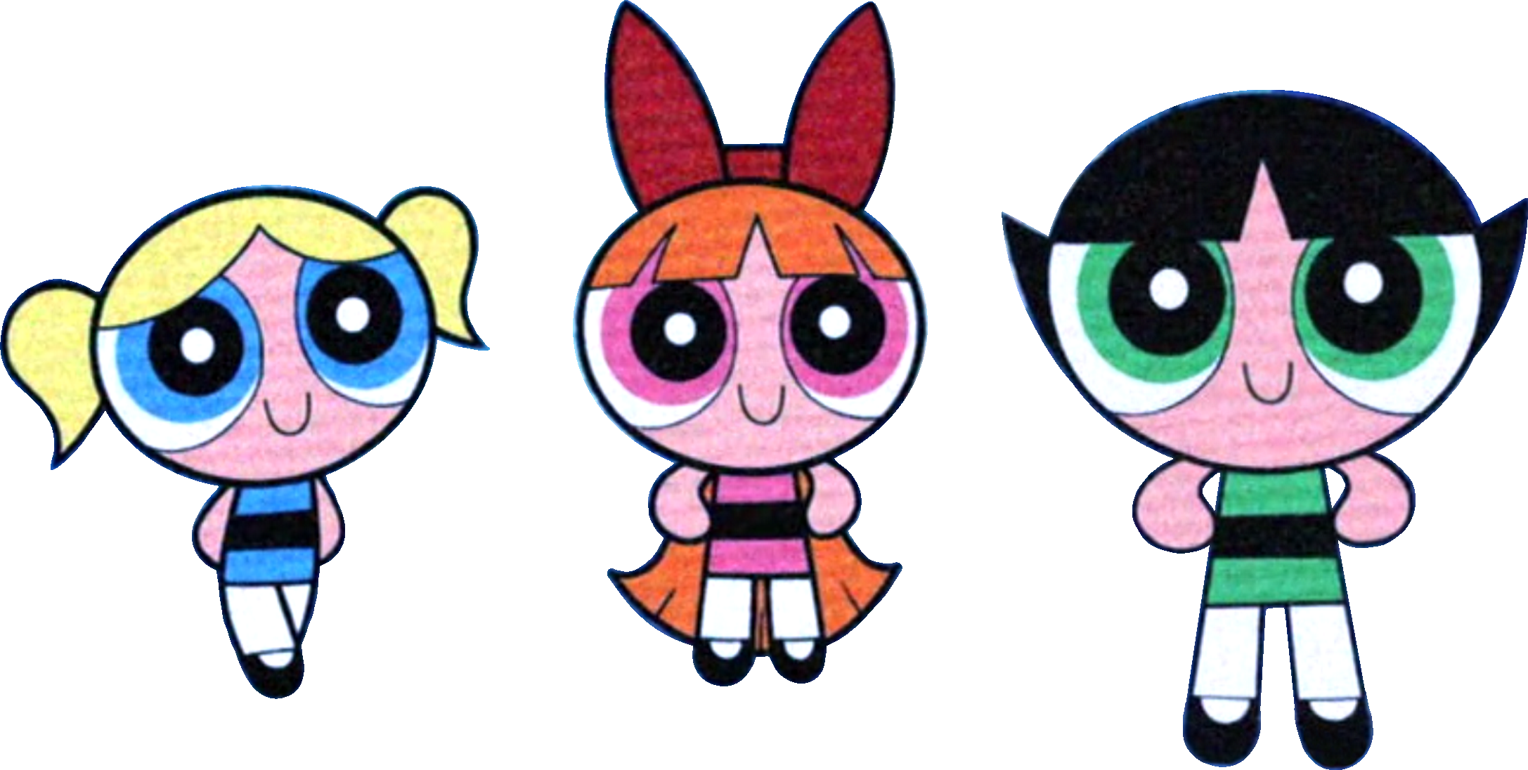 Blossom Bubbles Powerpuff Girls Bubbles And Blossom - Ppg The Boys Are Back In Town (2174x1096)