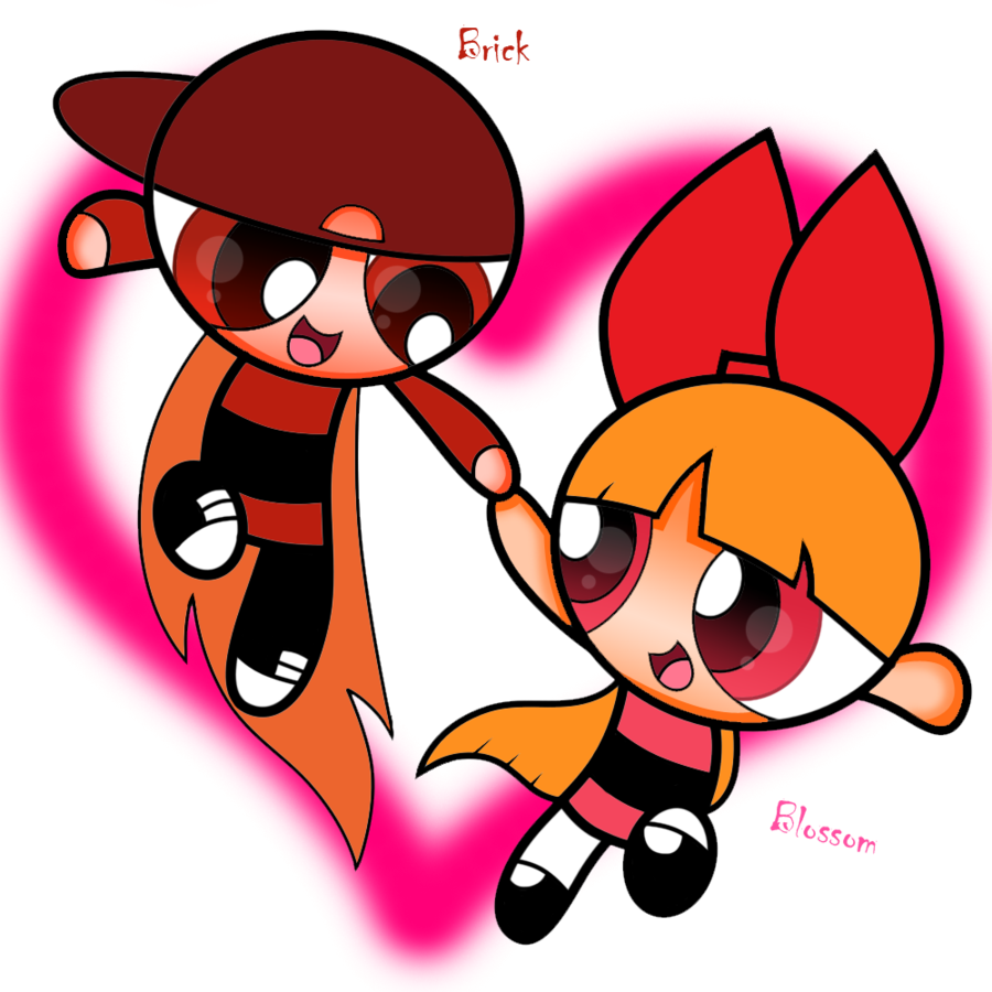The Gallery For > Powerpuff Girls Blossom Crying - Powerpuff Blossom And Brick (900x900)