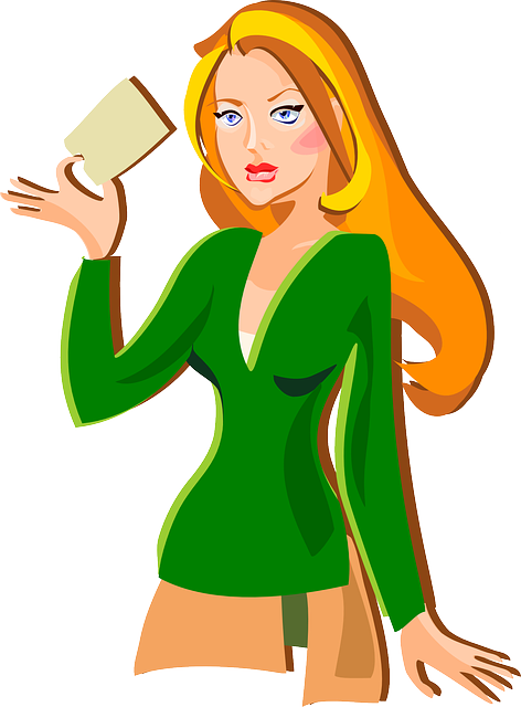 Girl, Cartoon, People, Person, Woman, Face, Redhead - Woman Ringing A Bell (600x813)