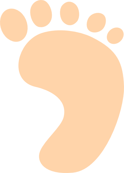 Left Baby Foot Clip Art - Clip Art (426x592)