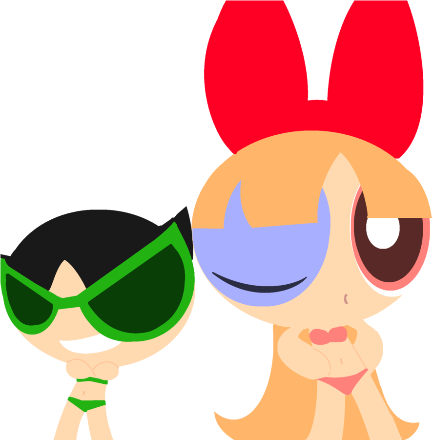 Blossom And Buttercup At The Beach By Xxballisticoxx - Beach Buttercup Powerpuff Girls (900x900)