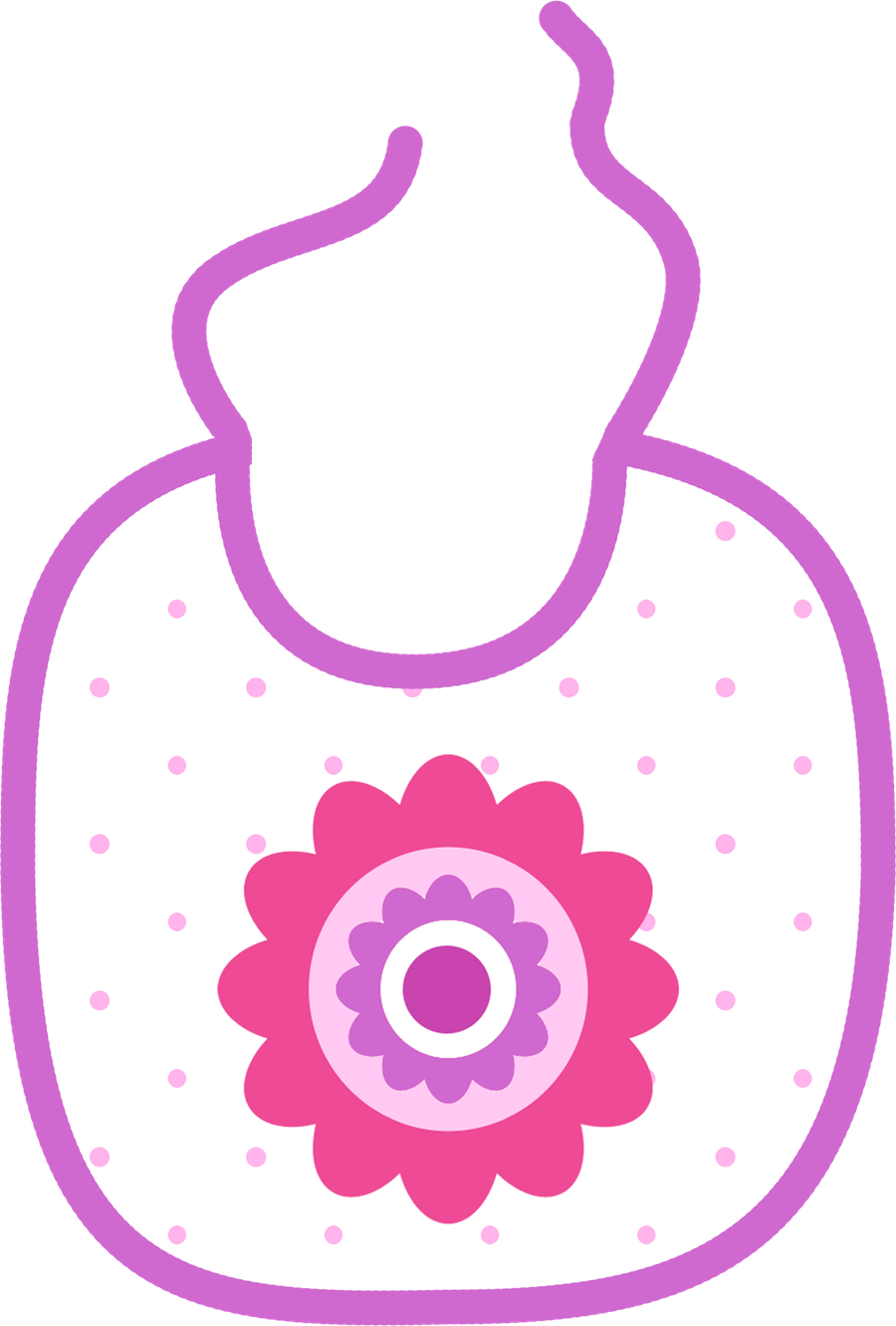 Babygirl Paperrosa Momis Designs - Clipart Bib (900x1331)