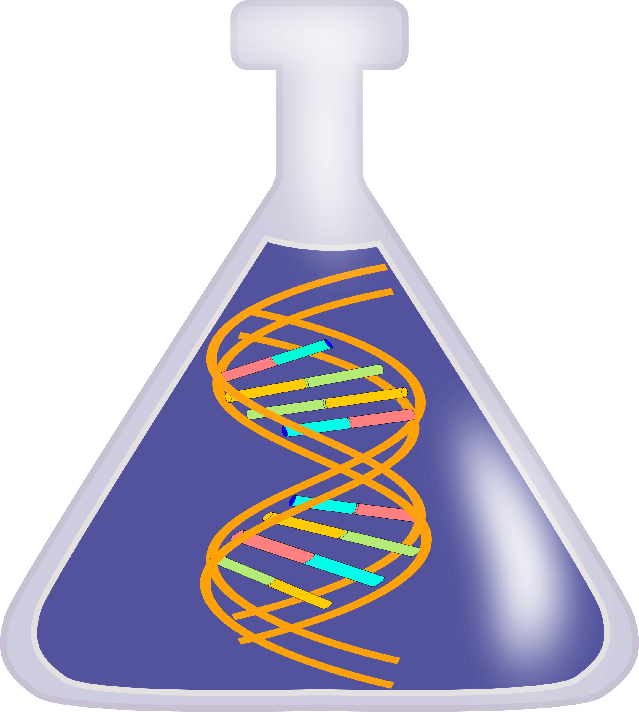 Clipart Dna In A Bottle - Dna Clipart (2155x2400)