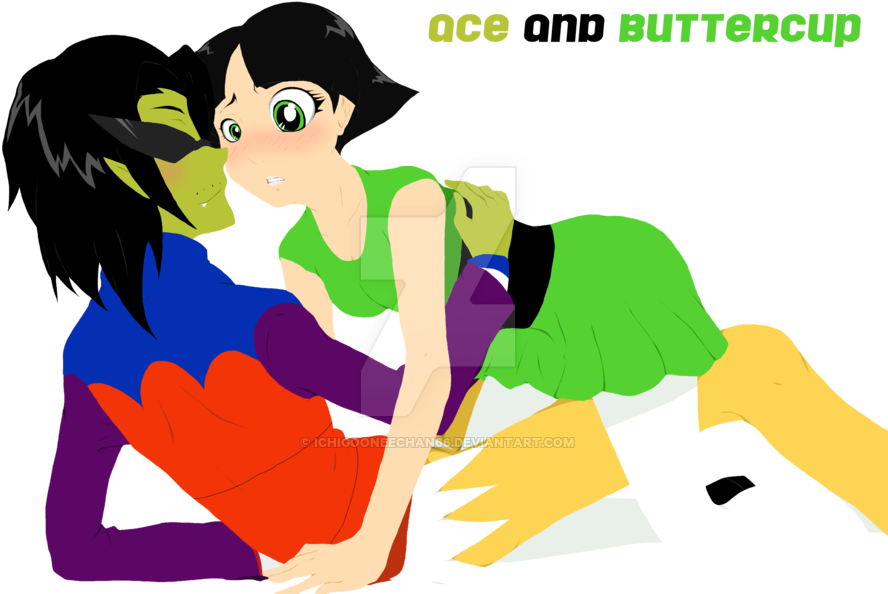 Ace And Buttercup By Ichigooneechan66 On - Cartoon (900x604)