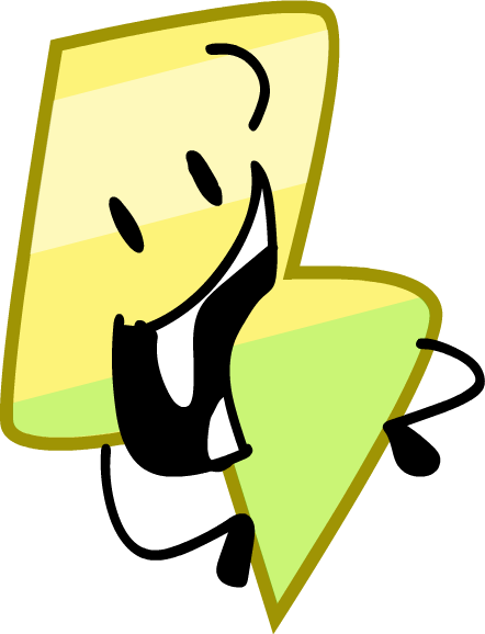 Lightning - Bfdi Characters (442x578)