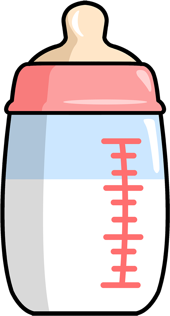 Free Cute Cartoon Baby Bottle Clip Art - Baby Bottle Clipart (1200x1200)