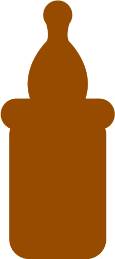 Brown Baby Bottle Icon - Water Bottle (512x512)