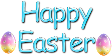 Happy Easter 1 Word Art - Graphic Design (540x380)